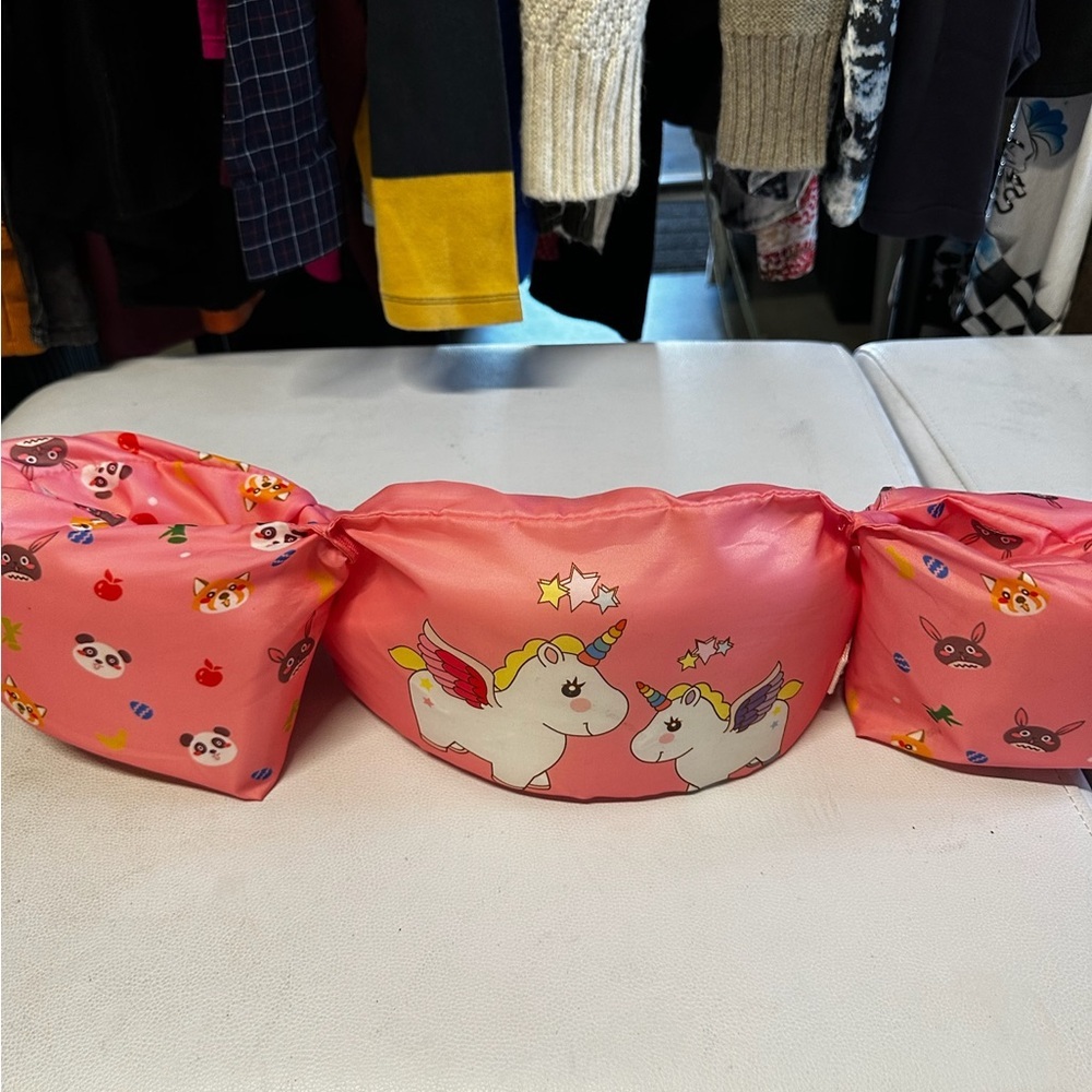 Pink Unicorn Kids Arm Floaties Pool Float Vest 20-50lbs